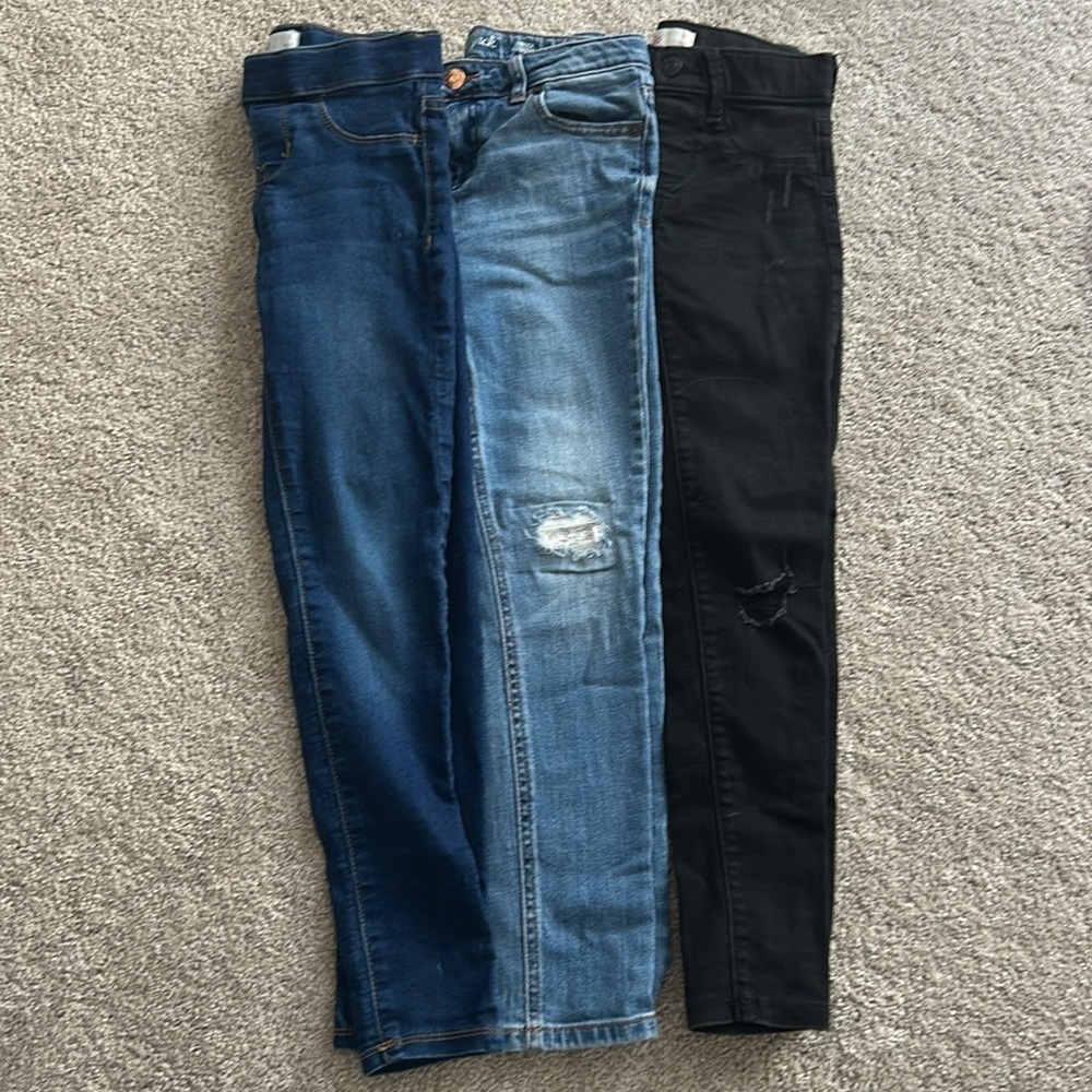Girls size 8 jeans bundle 3 pairs